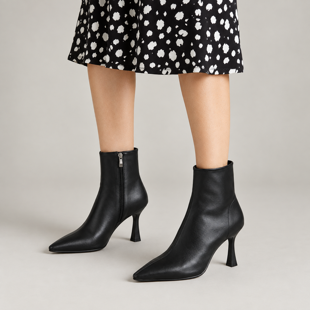 Mavy Ankle Boots — Black — on model