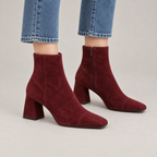 Beth — Burgundy Red — on model