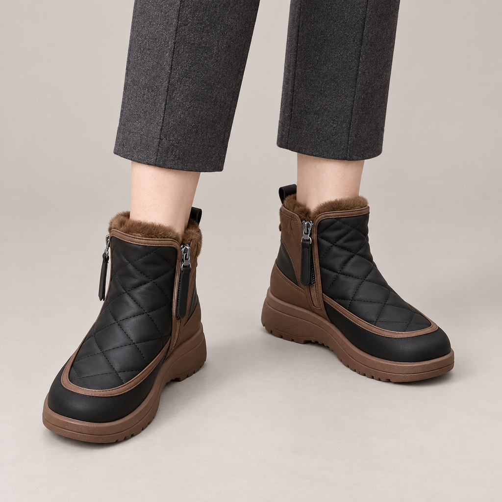 Zorey Boots — Black — on model