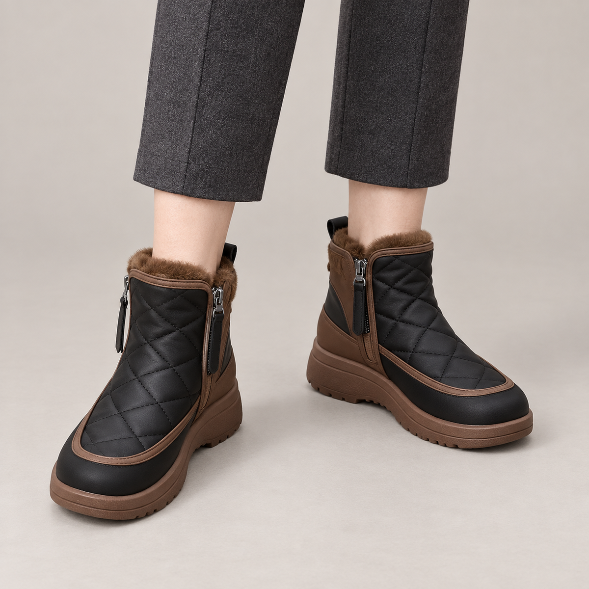 Zorey Boots — Black — on model