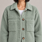 MOIRA™ - Relaxed Fit Fleece Jacket — green — detail view