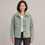 MOIRA™ - Relaxed Fit Fleece Jacket — green — front view